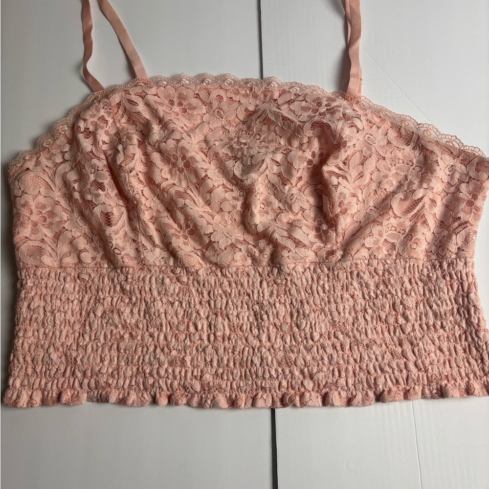 Torrid Peach Smocked Top